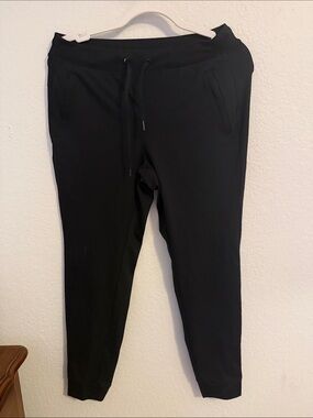 Yogalicious Black Jogger with White Waistband Detail